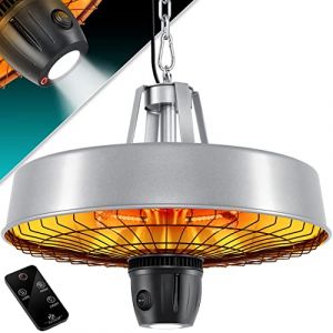 Kesser - Chauffage radiant de plafond Champignon chauffant Chauffage radiant infrarouge 2500W Chauffage de terrasse avec télécommande Radiateur à