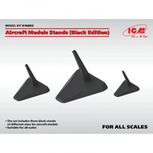 ICM Accessoire Supports de maquettes d'avions (noir) (pour 1: 144, 1:72, 1:48 et 1:32) A002 Kit de superd&eacute;tail pour avions