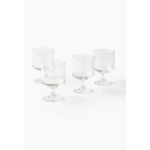 Novastyl Lot de 4 verres &agrave; pied 22cl en verre, TOWER