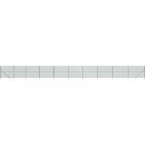 VidaXL Cl&ocirc;ture &agrave; Mailles Losang&eacute;es avec Piquet d'Ancrage, Panneau de Cl&ocirc;ture D&eacute;coratif, Barri&egrave;re de Protection Jardin Patio Ext&eacute;rieur, Vert 1,8x25 m