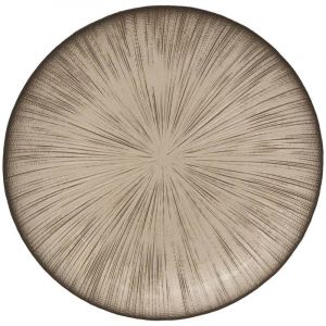 Atmosphera Assiette dessert Gloria champagne D22xH2,5cm cr&eacute;ateur d'int&eacute;rieur