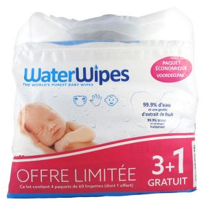 WaterWipes Paquet Lingettes Bébés Sans Actif Chimique