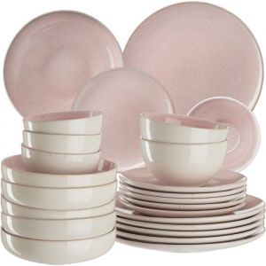 TecTake Set de vaisselle MARE en fa&iuml;ence pour 6 personnes -