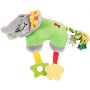 Zolux Jouet peluche Puppy Éléphant vert