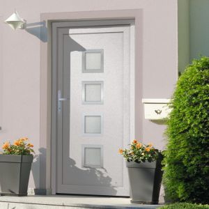 VidaXL Porte d'entrée Blanc 88x200 cm PVC 3187837