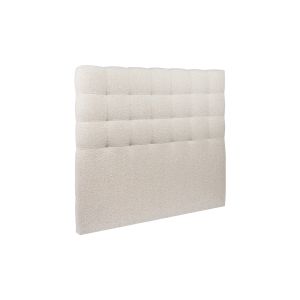 Image de Tete de lit Capitonn&eacute;e Bouclette Beige L 140 cm - Ep 10 cm rembourr&eacute;