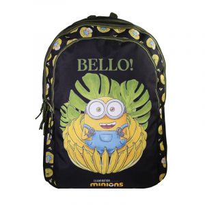 Bagtrotter - les minions - sac à dos scolaire - noir - 2 compartiments