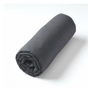 Drap-housse en voile de coton lavé, Gypse
