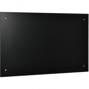 Fond de hotte 70 x 40 cm avec fixation verre noir