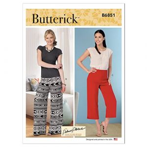 Butterick B6851A Jupe/Pantalon pour Femme Taille 34/36/38/40/42/46/48/50, 6-8-10-12-14-16-18-20-22