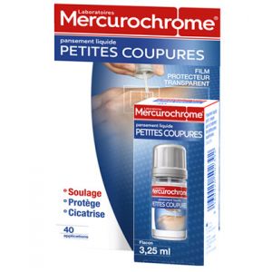 Image de Mercurochrome Pansement Liquide Petites Coupures 3.25ml