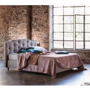 Lit coffre VOLANA couchage 120x200 cm Joint beige