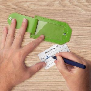 TRVLMORE Etiquette de bagage - Cuir - Pour valises et sacs - 7 pi&egrave;ces - Plusieurs couleurs