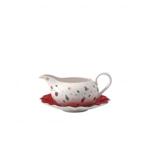 Villeroy & Boch Toy's Delight Lot de 2 saucières en céramique, pot à sauce en porcelaine, bol à sauce pour Noël, sauce en porcelaine, blanc