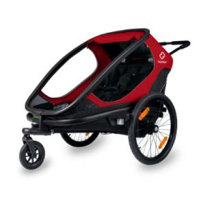 Image de Hamax Outback Bike Trailer incl. Bicycle Arm & Stroller Wheel, rouge/noir Remorques vélo enfant