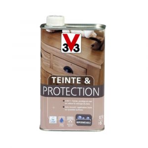 V33 Teinte & Protection Bois Teck Mat 0,5L
