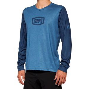 100% Maillot manches longues 100 airmatic slate bleu xl