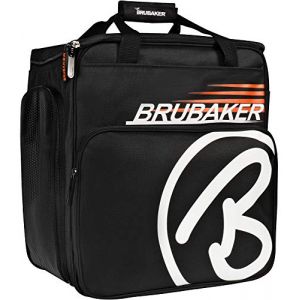 Brubaker &lsquo;Super Champion&rsquo; - Sac &agrave; Chaussures de Ski, Sac Casque, Sac &agrave; Dos Ski - Noir/Orange
