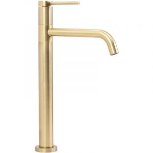 Réa Robinet de lavabo lugano slim brush gold high