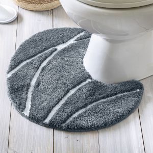 Tapis de bain 70x80 gris en polyester 2250 g/m&sup2;