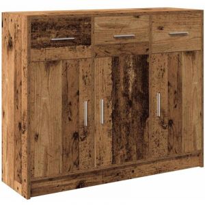 VidaXL Buffet vieux bois 91x28x75 cm bois d'ingénierie