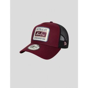 A New Era New Era A-Frame Mesh Trucker Cap - Brand Patch Rubis