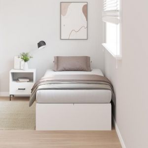 VidaXL Cadre de lit Blanc 200 x 100 x 31,5 cm Bois d'ingénierie
