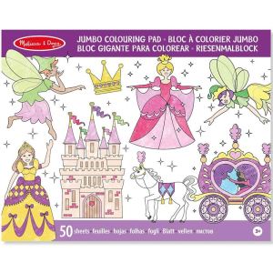 Image de Melissa & Doug Bloc de coloriage grand format : Princesses 50 pages