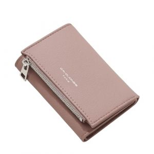 David Jones Porte-Monnaie Femme Simili Cuir - Porte-Cartes Petit Portefeuille Cuir synth&eacute;tique PU - Poche &agrave; Billets Pi&egrave;ces - Rose