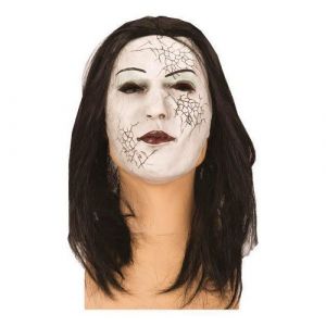 Masque latex femme zombie c veux noirs Adulte Halloween