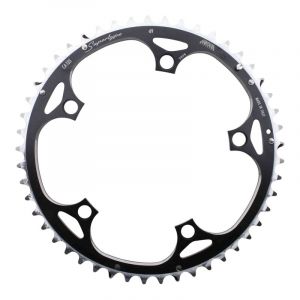 Miche Plateau route 5bra 51dts d.135 campa exterieur noir alu (axe carre) 9-10v.