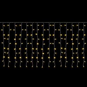 Salcar 3m x 1m Rideau Lumineux, LED Guirlandes Lumineuses 150 LED LED Rideau de lumière 9 Modes d'Eclairage, Basse Tension 31V, Decoration de Fenêtre, Noël, Mariage, Anniversaire, Maison - Blanc Doux