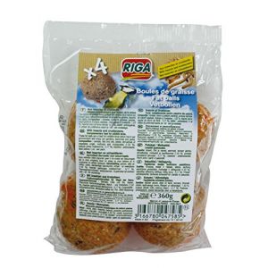 Riga PACK DE 4 BOULES DE GRAISSE AUX INSECTES SACHET DE 360 G - LOT DE 4