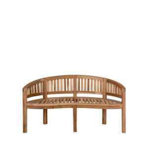 Banc de forme organique en teck L150cm Boca