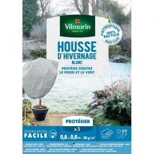 Vilmorin Housse d'hivernage - 0,8 m x 0,8 m - Blanc (x3)