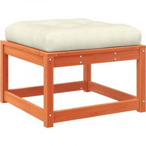 VidaXL Repose pied de jardin avec coussins bois massif de pin