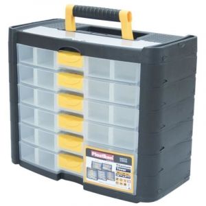 Plastiken Boîte a outillage 90001NOIRE - 6 tiroirs - titanium - en plastique