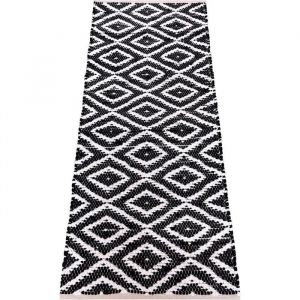 Tapis Rectangulaire En Jute Naturelle 60x90 Cm Tiss&eacute; Main Noir Et Blanc Pour Salon Chambre Couloir D&eacute;co Int&eacute;rieur