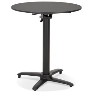 Table de terrasse pliable 'COMPAKT' ronde noire