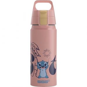 Sigg Gourde Enfant En Aluminium - WMB ONE Stitch - Pour l'&Eacute;cole et le Sport - Convient Aux Boissons Gazeuses - &Eacute;tanche & L&eacute;g&egrave;re - Sans BPA - Certifi&eacute;e Neutre En CO2 - Rose - 0,6L