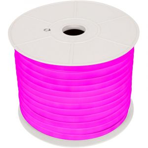 Efectoled - Ruban led N&eacute;on Dimmable 220V bobine 50m Rose Semi-Circulaire 180 7.5W/m Coupe 100cm IP67 Rose
