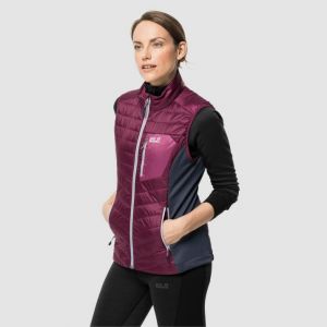 Jack Wolfskin Veste Sans Manches Pour Femme Routeburn S rouge baie sauvage