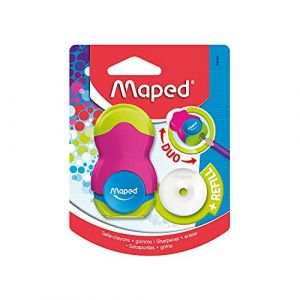 Maped 049120 Loopy Couleurs gomme et taille-crayon