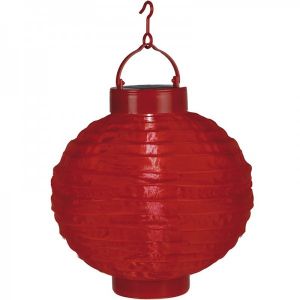 Lampion solaire couleur rouge - STAR
