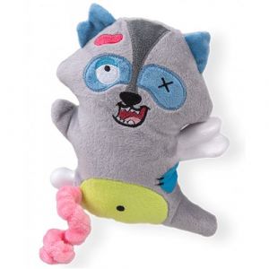 Image de Vadigran Peluche Scary Raton Laveur Avec Os 17.5 Cm. Jouet Chien.