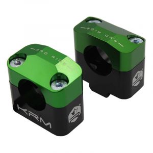 Pontets de guidon 28mm KRM noir / vert