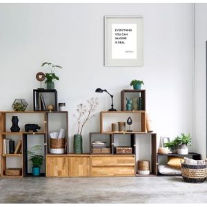 Shot Cadre Photo Everything 30x40cm avec P e Partout Tableau Bois Verre (BLANC)