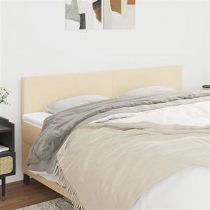 VidaXL Têtes de lit 2 pcs Crème 80x5x78/88 cm Tissu