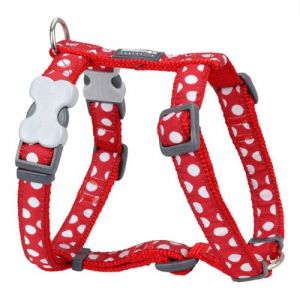 Harnais pour Chien Style Pois 3048 cm Rouge