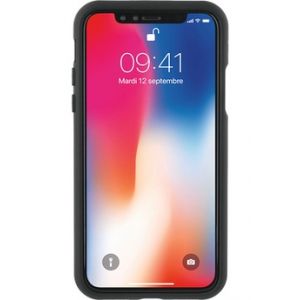 Color Block Coque iPhone Colorblock Coque rigide Colorblock noire avec porte-cartes pour iPhone X